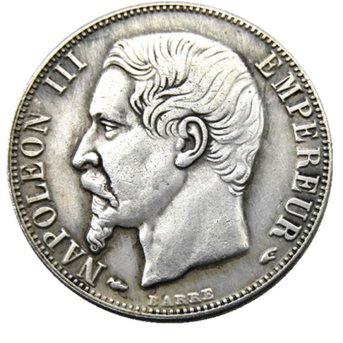 France 1863a 2Francs Silver Plated Copy Coins
