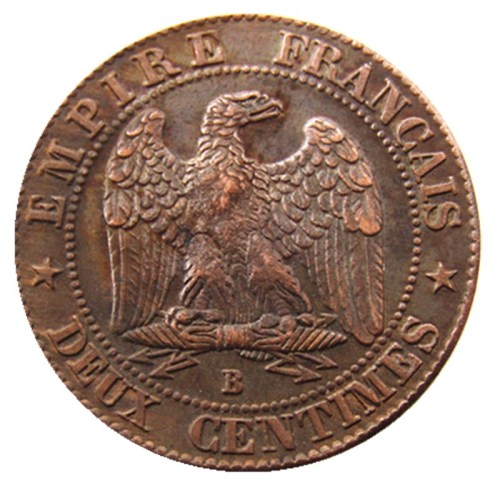 France 1855B 2Cents 100% copper Copy Coins