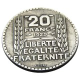 France 1929 20Francs Silver Plated Copy Coins