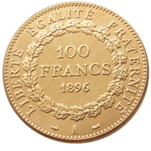 France 1896A Third Republic 100 Francs Gold Plated Copy Decorate Coin