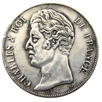 France 1 Franc 1830A Silver Plated Copy Coins France 1 Franc 1830A Silver Plated Copy Coins