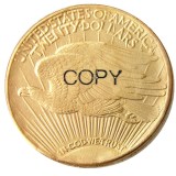 US 1914 SAINT GAUDENS $20 GOLD DOLLAR Gold Plated Coin Copy