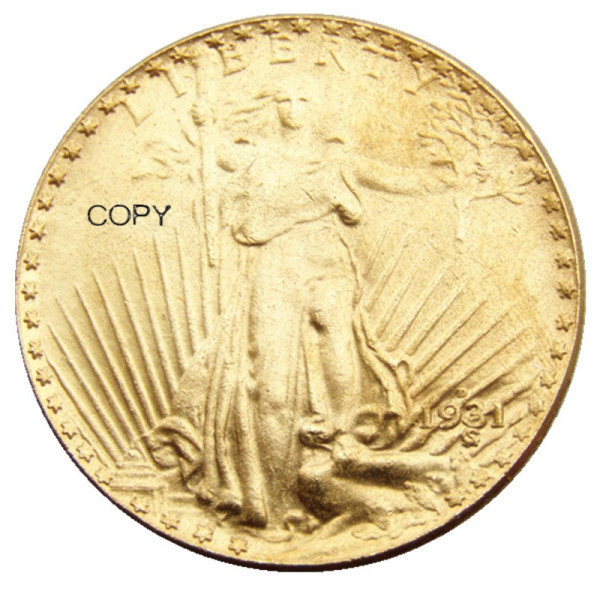 US 1931D SAINT GAUDENS $20 GOLD DOLLAR Gold Plated Coin Copy