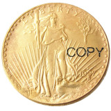 US 1927D SAINT GAUDENS $20 GOLD DOLLAR Gold Plated Coin Copy