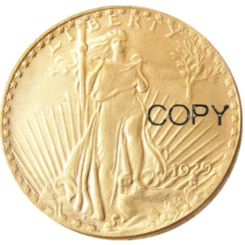 US 1929 SAINT GAUDENS $20 GOLD DOLLAR Gold Plated Coin Copy