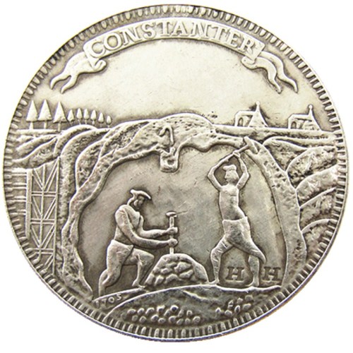 DE(28)Germany 1705 Brunswick-Wolfenbüttel 1½ thaler, Silver Plated Copy Coin
