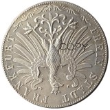 DE(41)Uncirculated 1855 Germany 2 gulden Frankfurt - Peace Au Details CollectibleE Silver Plated Copy
