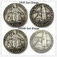 Copy USA 1935/1936D San Diego Commemorative Half Dollars Silver Plated Copy Coins