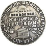 US 1951 PSD 50C Booker T. Washington Half Dollar Silver Plated Copy Coin