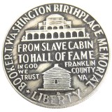 US 1950 PSD 50C Booker T. Washington Half Dollar Silver Plated Copy Coin
