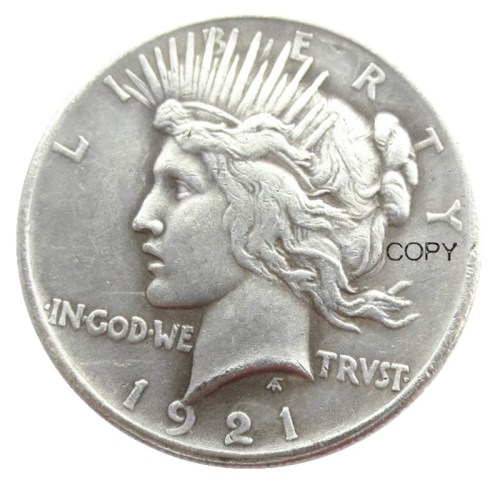 Hobo Peace Dollar1921/1921 Skull Zombie Skeleton Silver Plated Copy Coins
