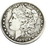 Hobo Morgan Dollar1878/1879 Skull Zombie Skeleton Silver Plated Copy Coins
