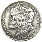 Hobo Morgan Dollar 1894P/S/O Skull Zombie Skeleton Different Types , Back Silver Plated Copy Coins