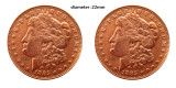 USA 3pcs/lot 1885 Morgan Two Faces Just For Fidget Spinner DIY 100% Copper Copy Coin(Diameter:22mm)