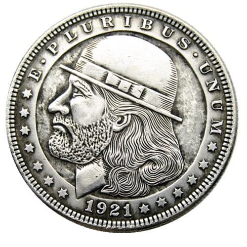 HOBO US Morgan Silver Plated Dollar skull zombie skeleton Copy Coin Type83