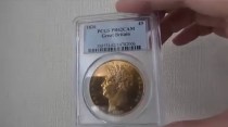 Copy United Kingdom - 1826 PCGS 5 Pounds - George IV Gold-Plated Coins Currency Senior Transparent Box