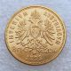 Copy Austria 8 Florins -Franz Joseph I 1892 Diameter 21MM Pure Gold-Plated Coins