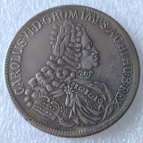 Copy Austria 1721 1 Thaler - Karl VI Silver-Plated Coins