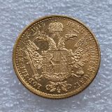 Copy Copy Austria 1 Ducat -Franz Joseph I 1915 Diameter 20MM Pure Gold-Plated Coins