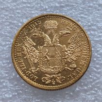 Copy Copy Austria 1 Ducat -Franz Joseph I 1915 Diameter 20MM Pure Gold-Plated Coins
