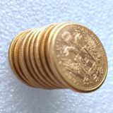 Copy Austria 1 Ducat -Franz Joseph I 10pcs/lot (1874-1915) Diameter 20MM Pure Gold-Plated Coins
