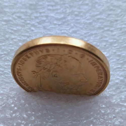 Copy Austria 8 Florins -Franz Joseph I 1870 Diameter 21MM Pure Gold-Plated Coins