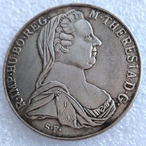 Copy Austria 1780 1 Thaler - Maria Theresia Diameter 40MM Silver-Plated Coins