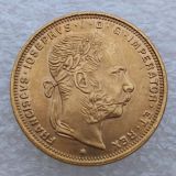 Copy Austria 8 Florins -Franz Joseph I 1870 Diameter 21MM Pure Gold-Plated Coins