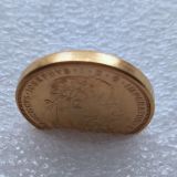 Copy Austria 8 Florins -Franz Joseph I 1872 Diameter 21MM Pure Gold-Plated Coins