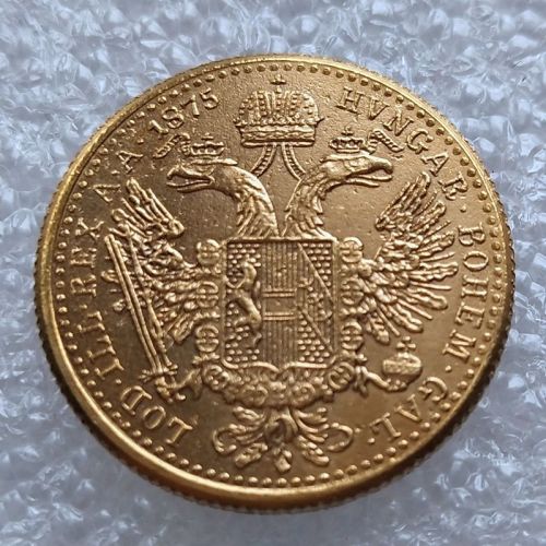 Copy Austria 1 Ducat -Franz Joseph I 1875 Diameter 20MM Pure Gold-Plated Coins