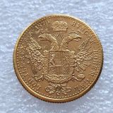 Copy Austria 1 Ducat -Franz Joseph I 1878 Diameter 20MM Pure Gold-Plated Coins