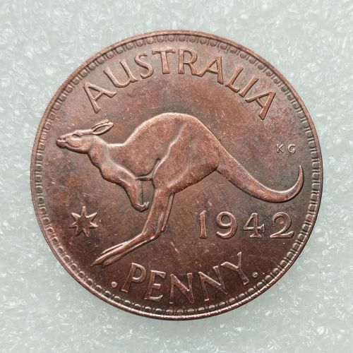 Australia 1 Penny George VI 1942 100% Copper Copy Coins (30.8MM)