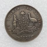 Australia 1 Florin George V 1925  Silver Plated Copy Coins (28.5MM)