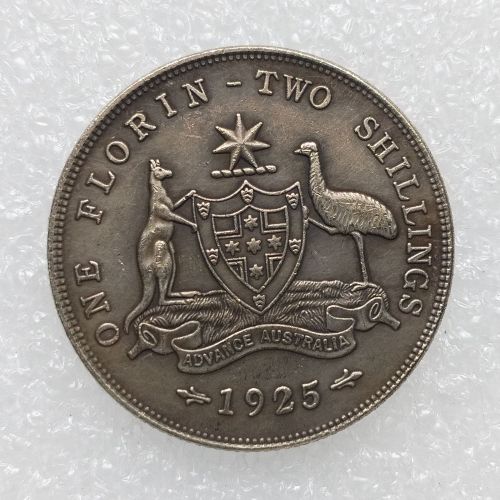 Australia 1 Florin George V 1925  Silver Plated Copy Coins (28.5MM)