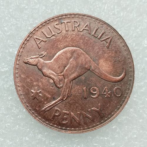 Australia 1 Penny George VI 1940 100% Copper Copy Coins (30.8MM)