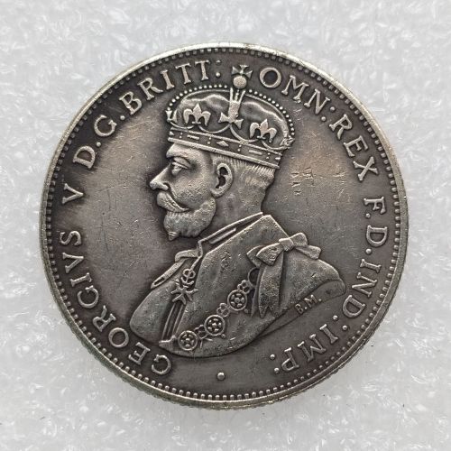 Australia 1 Florin George V 1914  Silver Plated Copy Coins (28.5MM)