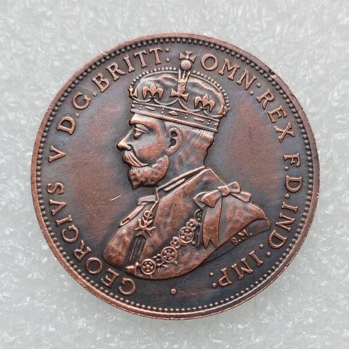 Australia 1 Penny George V 1930  100% Copper Copy Coins (30.8MM)