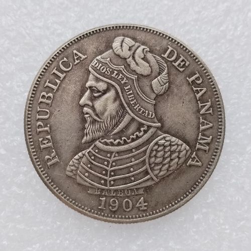 Panama 50 Centesimos 1904 Silver Plated Copy Coin(37mm)
