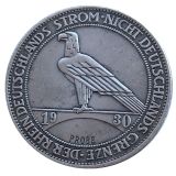 30MM Germany 5 Reichsmark Liberation of Rhineland 1930 Probe Silver Plated Copy Coins