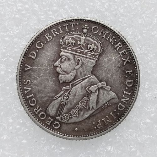 Australia 1 Shilling George V 1921  Silver Plated Copy Coins (23.5MM)