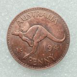 Australia 1 Penny George VI (1937-1954) 12pcs/lot 100% Copper Copy Coins (30.8MM)