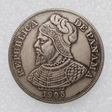 Panama 50 Centesimos 1905 Silver Plated Copy Coin(37mm)