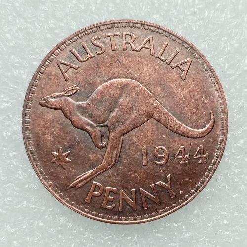 Australia 1 Penny George VI 1944 100% Copper Copy Coins (30.8MM)