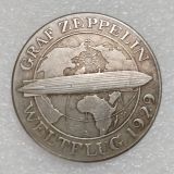 Germany 5 Reichsmark Graf Zeppelin 1930 Silver Plated Copy Coins(36mm)