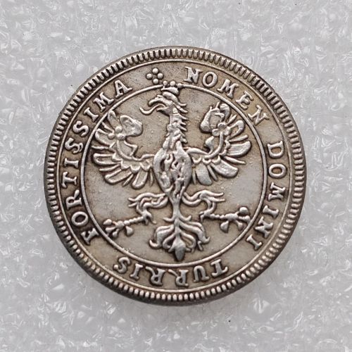 GERMANY (Empire) 1 Ducat 1742 Coronation Silver Plated copy coin (22mm)