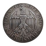Germany 5 Reichsmark Graf Zeppelin 1930 Silver Plated Copy Coins(36mm)