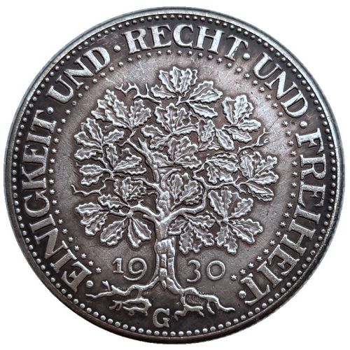 Germany 5 Reichsmark 1930 Silver Plated Copy Coins(36mm)