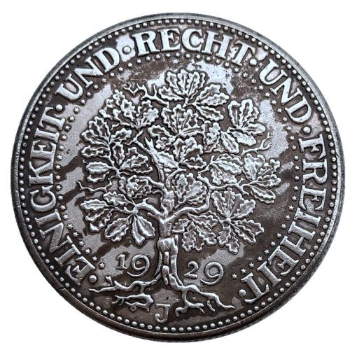 Germany 5 Reichsmark 1929 Silver Plated Copy Coins(36mm)