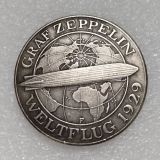 Germany 5 Reichsmark Graf Zeppelin 1930 Silver Plated Copy Coins(36mm)