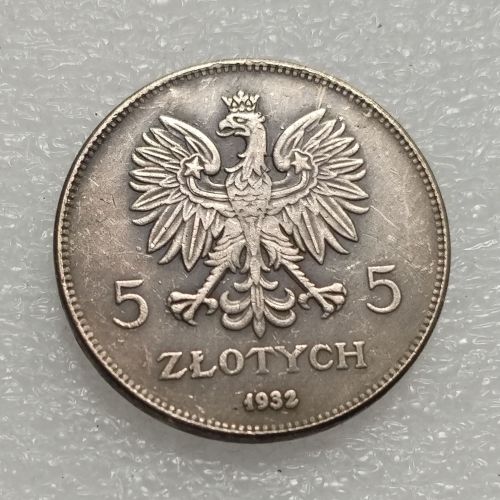 Poland 5 Zlotych Nike 1932 Silver Plated Copy Coins (33mm)